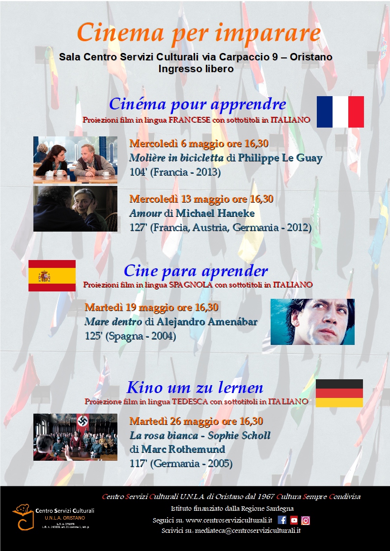Cinema per imparare 2026 – FRANCESE, SPAGNOLO, TEDESCO